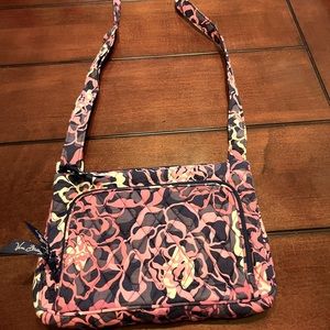 Vera Bradley purse. Crossbody. Pink and navy pattern.